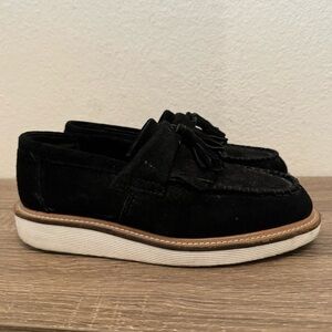 Doc Martens Annah Soft Nubuck Suede Loafers in Black, Size 5